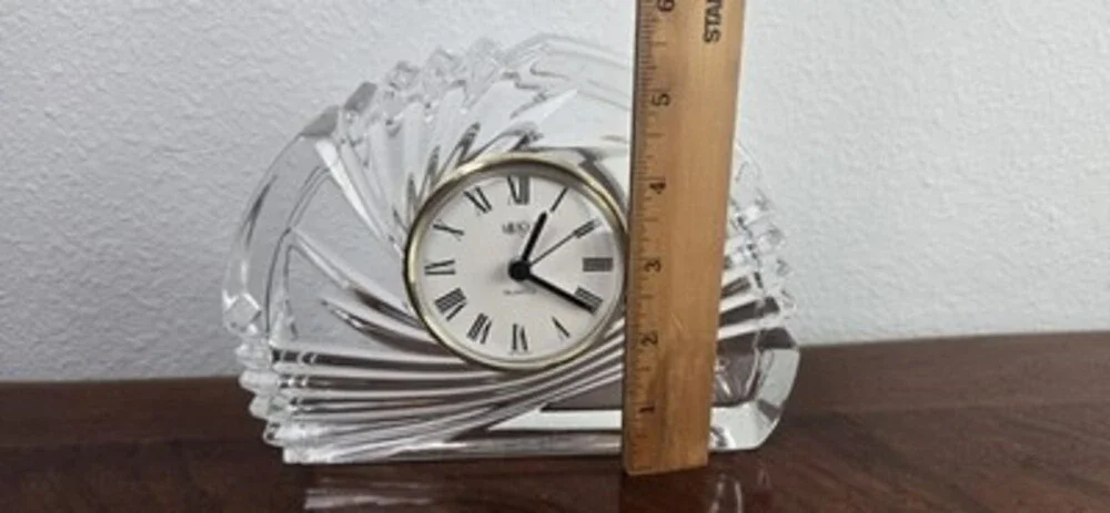 Mikasa Crystal Quartz Desk Clock Germany